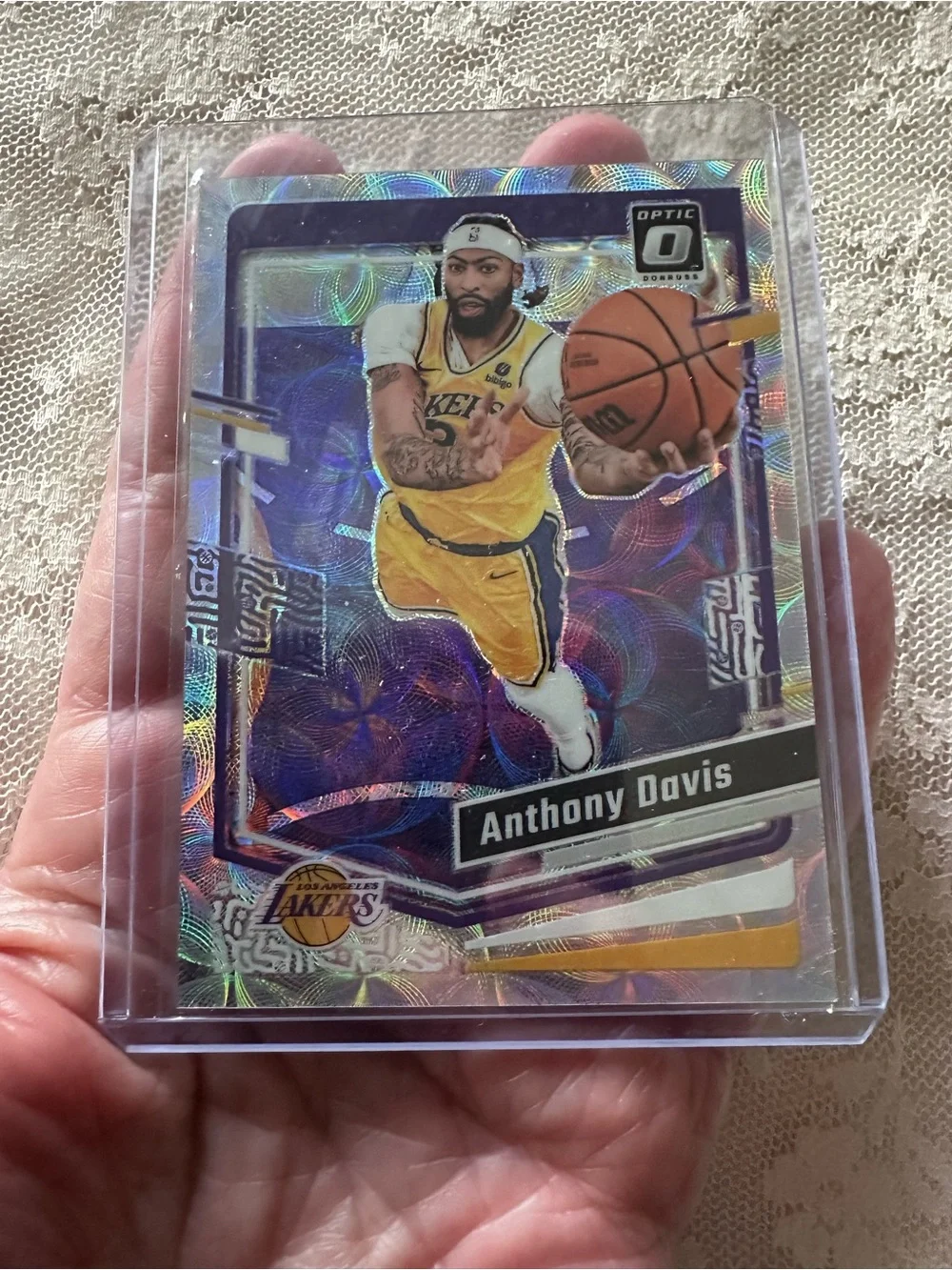 Anthony Davis 2023-24 Donruss Optic #144 Holo Los Angeles Lakers